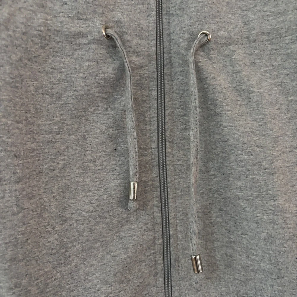 Refka Women's Casual Gray Utility Jacket Full Zip‎ Hooded Sweatshirt Size US 10